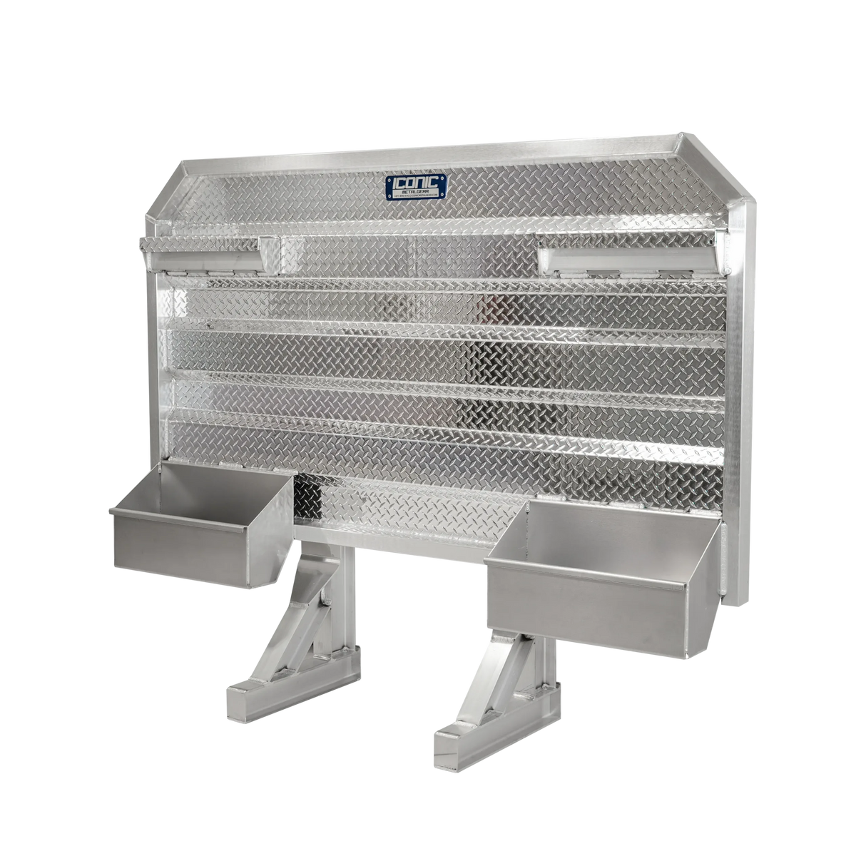Cab Rack 86" Wide Std. Flat Headache Rack x 68" High, w/Split Trays & (2) Chain Hangers 86" Width x 68" Height
