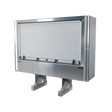 Cab Rack Roll-Up Headache Rack, Smooth Aluminum w/ (2) Chain Hangers, Dividers & Premium Locking Door 78" Width x 68" Height x 20" Depth
