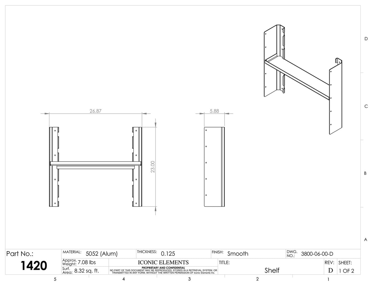 Accessory Loose Shelf, fits roll-up door racks - must know depth of rack'