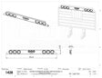 Cab Rack Light Bar - 86" STD. Flat Headache Rack- c/w Lights and wiring harness