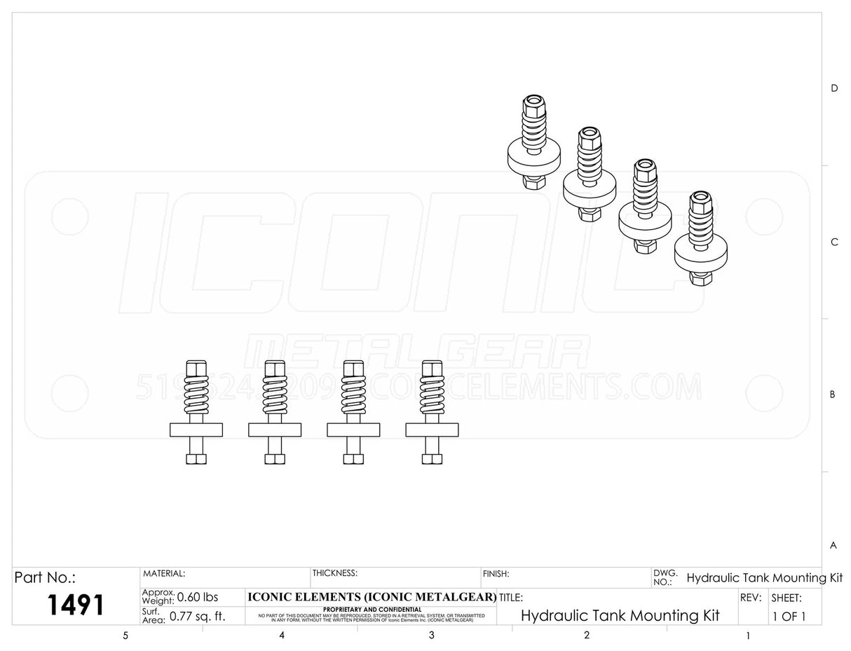 Hydraulic Tank Mounting Kit