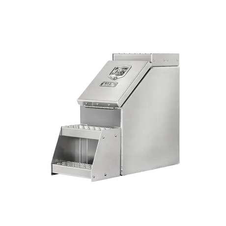 Step Box Boot Box 12" Step Box w/Aluminum Smooth lid *recommended used with P/N 1900 for mounting 12" Width x 25.13" Height x 29.5" Depth