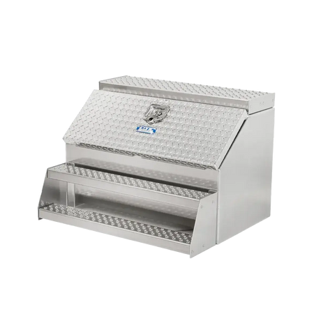 Step Box Boot Box 30" Step Box w/Aluminum Smooth lid *recommended used with P/N 1900 for mounting 30" Width x 25.13" Height x 29.5" Depth