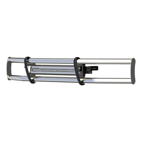 Grille Guard with LED Light Bar MileStone Polished Stainless 207705
