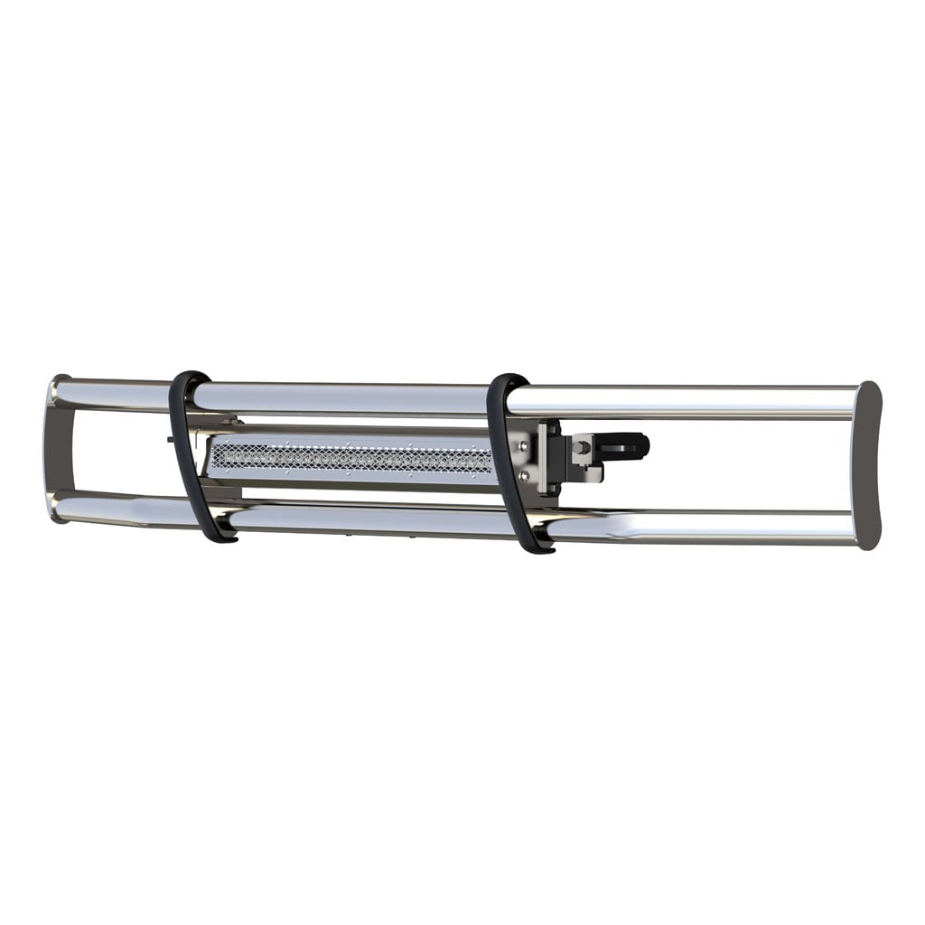 Grille Guard with LED Light Bar MileStone Polished Stainless 207775