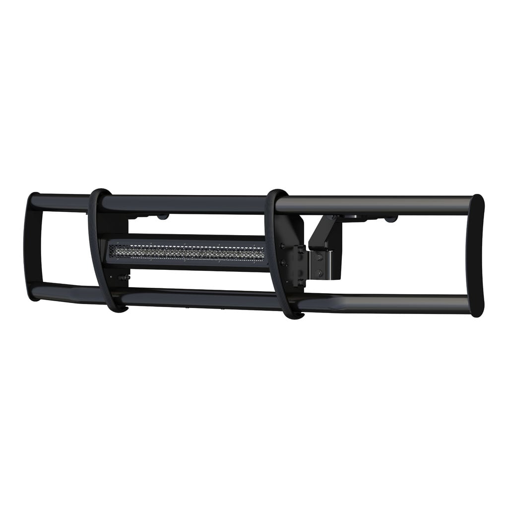 Grille Guard with LED Light Bar MileStone Black Stainless 207800