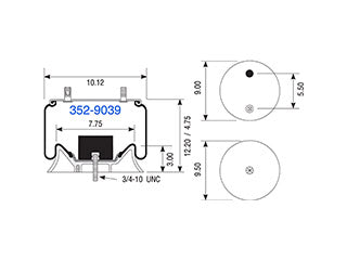 Air Spring 352-9039 Rolling Lobe S-2064