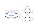 Air Spring 354-7112 Convoluted with Piston 3122
