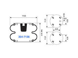 Air Spring 354-7136 Convoluted Suspension