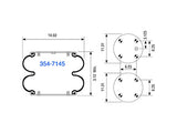 Air Spring 354-7145 Convoluted Suspension