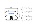 Air Spring 354-7403 Convoluted Suspension