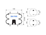 Air Spring 354-7405 Convoluted Suspension