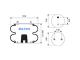Air Spring 354-7410 Convoluted Suspension
