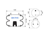 Air Spring 354-7410 Convoluted Suspension