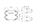 Air Spring 354-7424 Convoluted Suspension