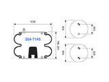 Air Spring 354-7447 Convoluted Suspension