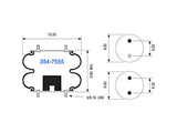 Air Spring 354-7555 Convoluted Suspension