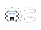 Air Spring 354-7555 Convoluted Suspension