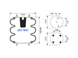 Air Spring 354-7847 Convoluted with Piston 3149