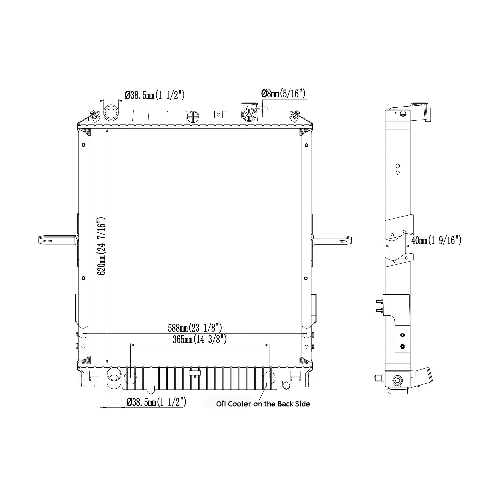 Isuzu NPR, NRR Radiator 2004 - 2007 8973543620 – Goliath Truck Parts