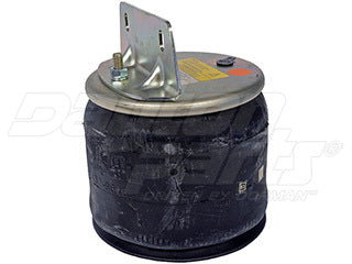 Air Spring 452-9616L Rolling Lobe Rubber with Plastic Piston — Dual Stud Top & Dual Bolt Bottom