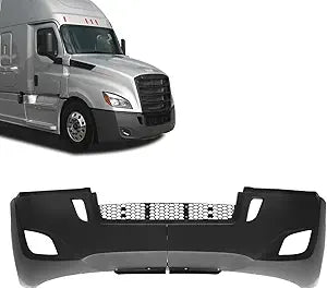 Freightliner Cascadia Black Bumper Assembly Unpainted With Fog Lamp Hole 2018 and Newer