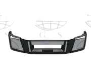 Volvo VNL Bumper Assembly Complete W/O Fog Lamp Hole With Chrome Stripe 2018 - 2024