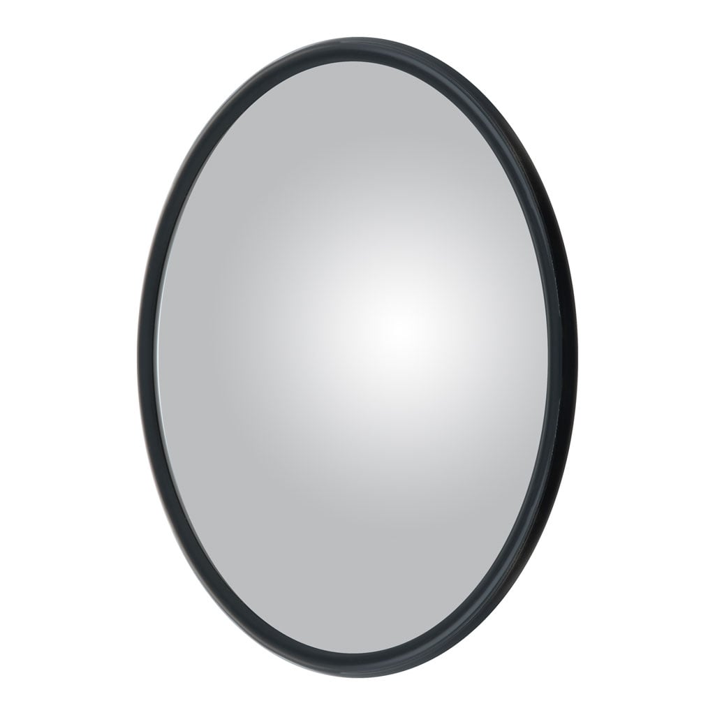 Mirror Head Convex Center-Mount w/ Plastic Ball Stud 12" Black Plastic