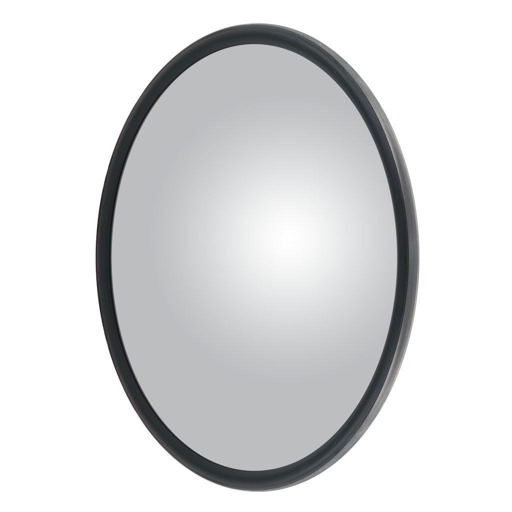Mirror Head Convex with J-Bracket Center-Mount 7-1/2 Black Powder Coat