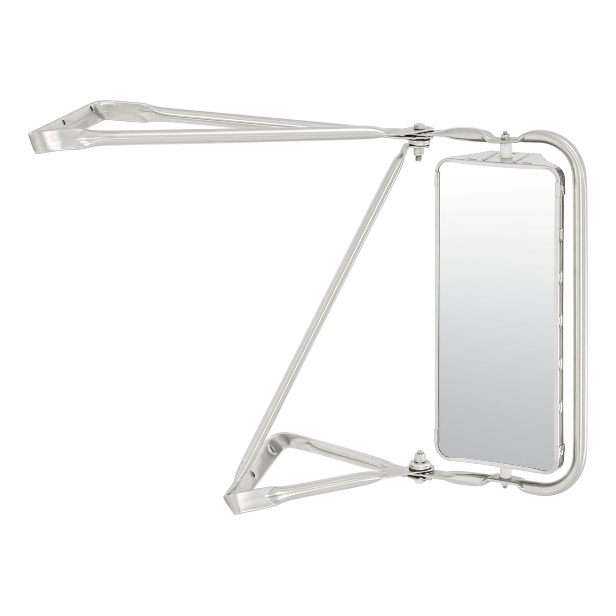 Mirror Assembly West Coast Custom 7" x 16" Stainless Steel Passenger Side