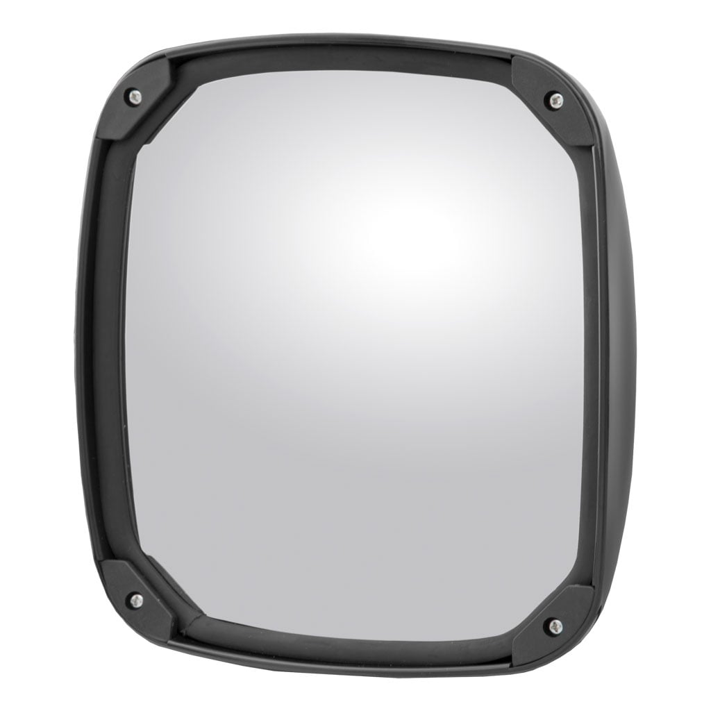 Mirror Head Convex Fits 3/4" to 1-1/4" Tube Aerodynamic 8" Black Plastic