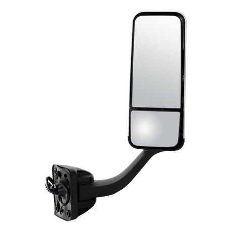 Mirror Assembly Pedestal Motorized Dual-Vision Heated Passenger Side 7" x 18" Chrome Plastic