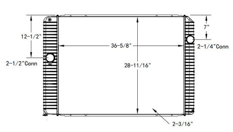 Mitsubishi , Sterling FE , Canter , 360 FA , FB , FC , FD Radiator 2005 - 2009 WITH FRAME ME403812 , ME409584 , ME413765 , ME415400 , ME417294 , 