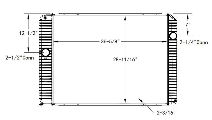 Mitsubishi , Sterling FE , Canter , 360 FA , FB , FC , FD Radiator 2005 - 2009 , 2007 - 2009 WITHOUT FRAME ME403812 , ME409584 , ME413765 , ME415400 , ME417294