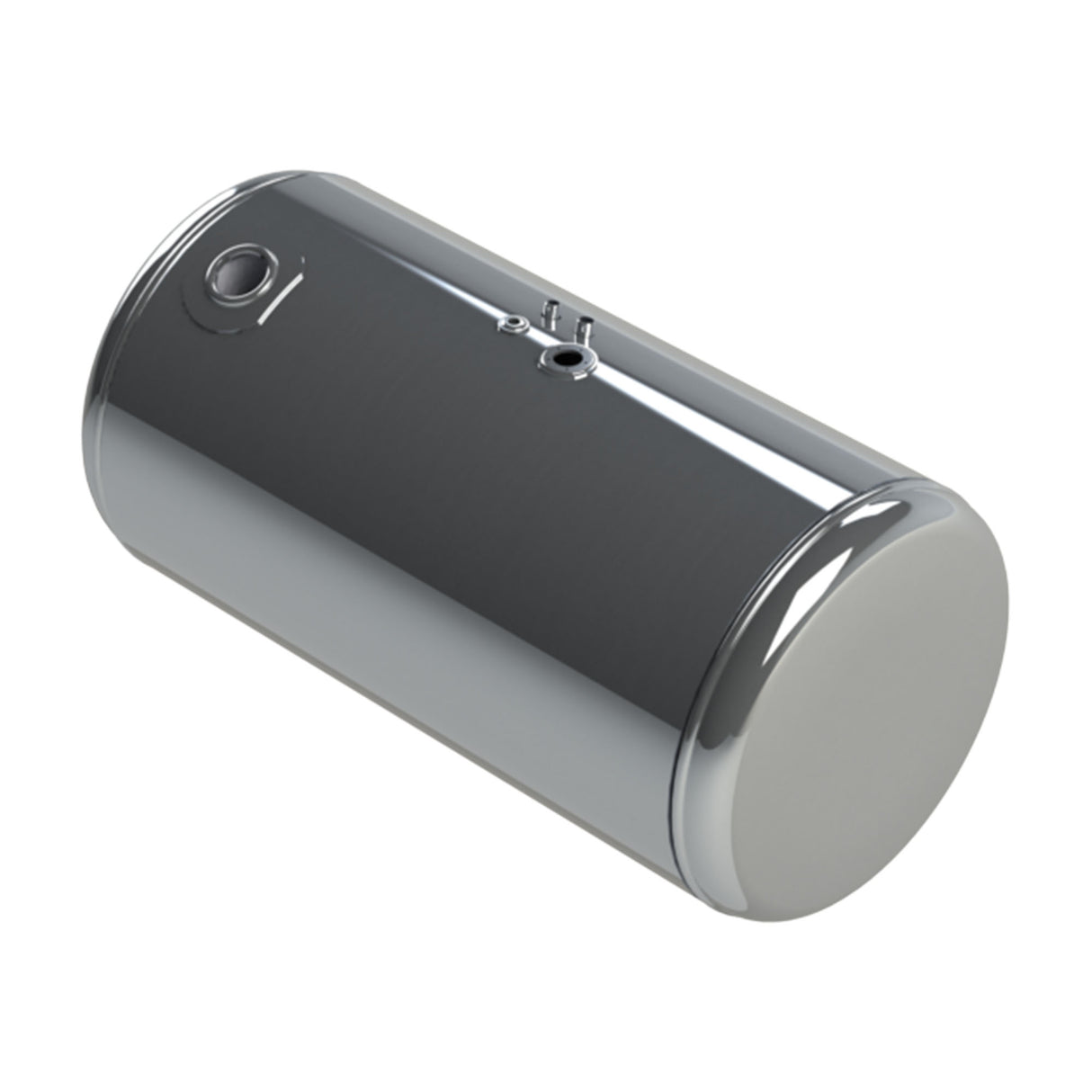 Peterbilt Fuel Tank Aluminum 2007 or Newer 154 Gallon Driver Side 26"D x 44"L Center Fill  Polished 