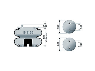 Air Spring B-1159 Rolling Lobe
