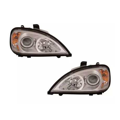 Freightliner Columbia Headlight Chrome Pair 1996 - 2011 