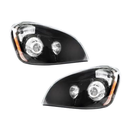 Freightliner Cascadia Headlight Black Pair 2008 - 2014 