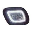 Freightliner Cascadia Fog Light Chrome LED with Blue Halo Ring Passenger Side 