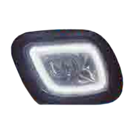 Freightliner Cascadia Fog Light Chrome LED with Blue Halo Ring Passenger Side 