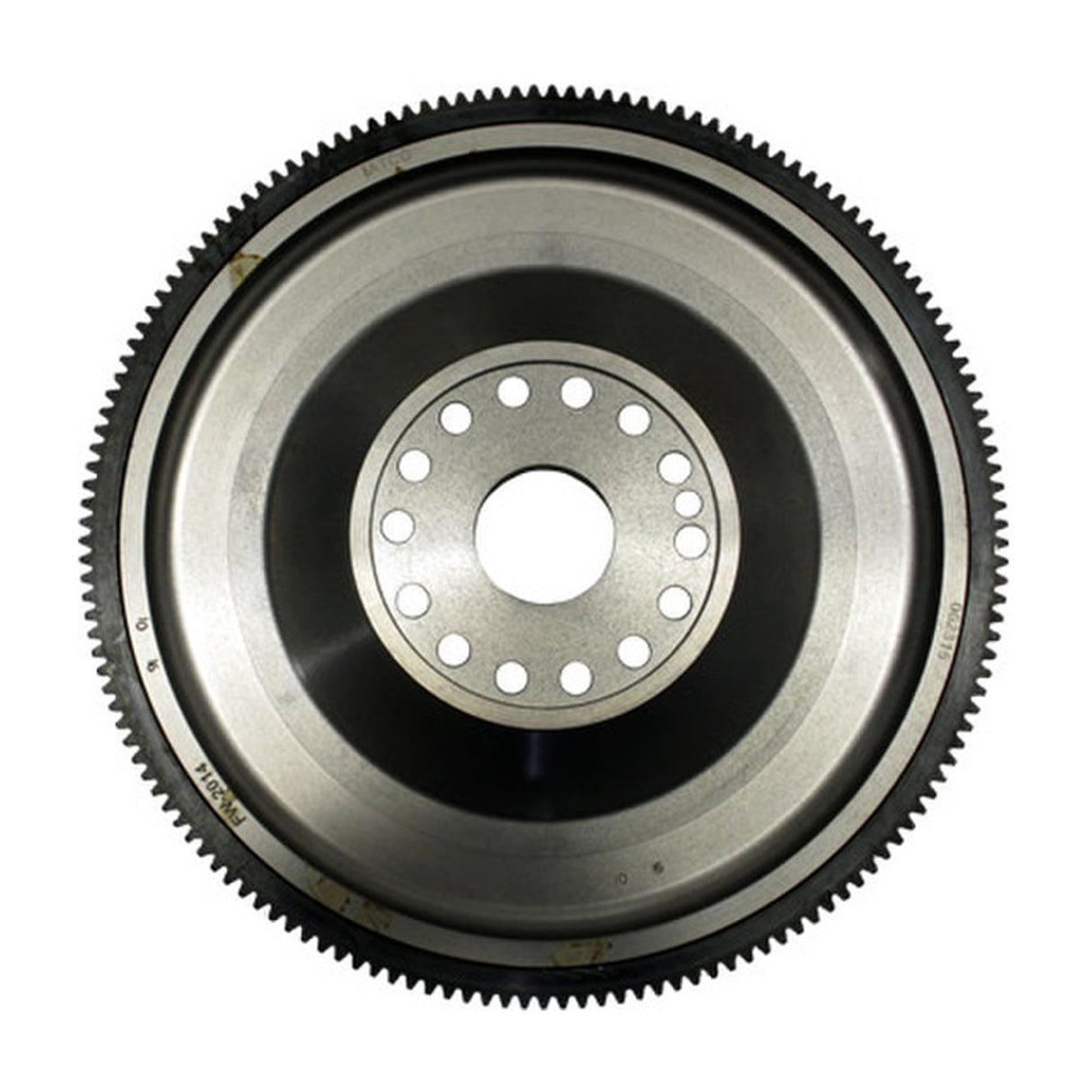 Volvo I-Shift Flywheel, Crank Mtg. Bolt Holes 14, Cover Assembly Mtg. Bolt Holes 12 4 x 3, Ring Gear Teeth 153, Ring Gear O.D. 19.4” 21184666