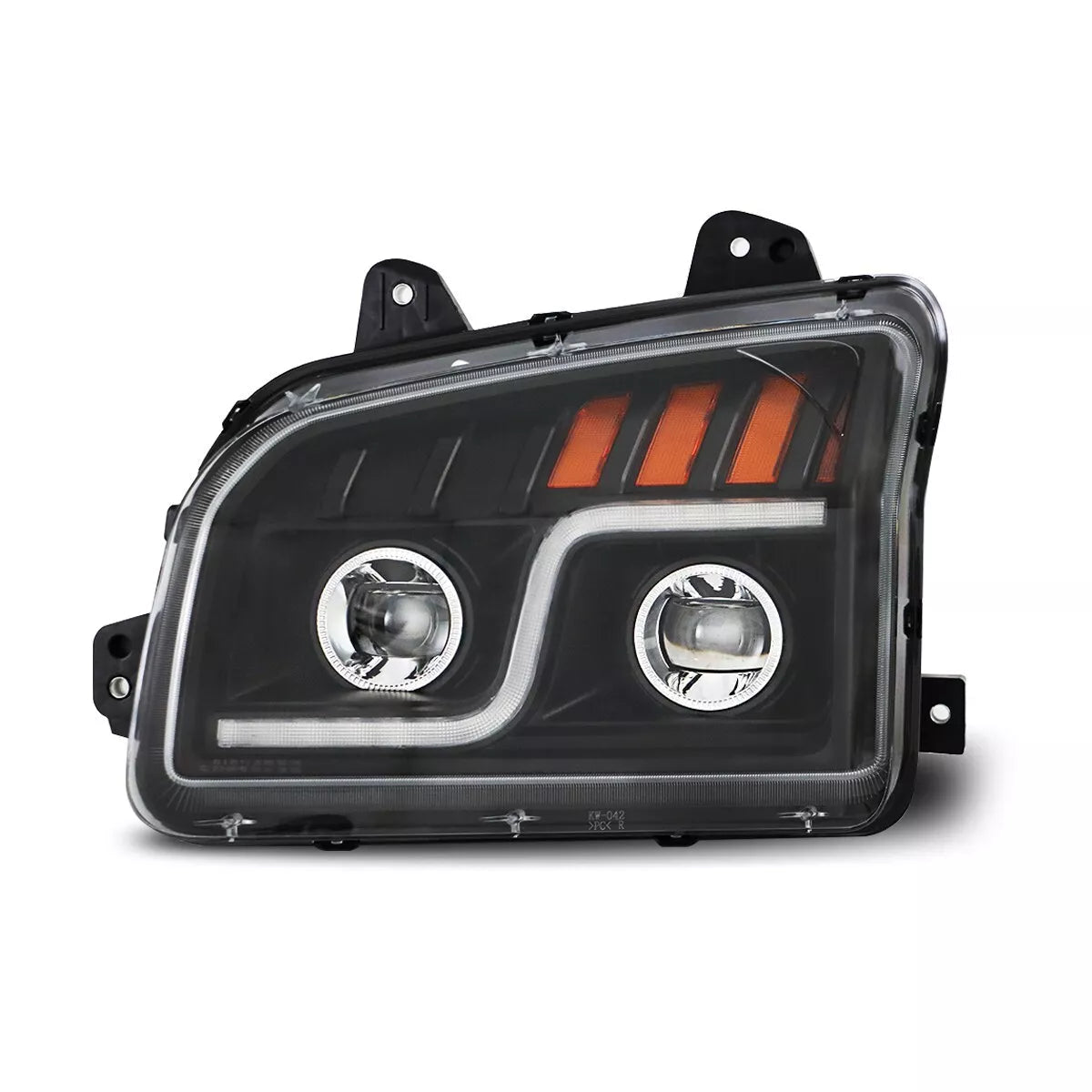 Kenworth T880 LED Headlight Assembly Black Driver Side 2013 and Newer