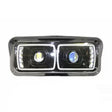Kenworth Headlight LED with Square Halo Rings Black Passenger Side 