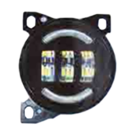 Kenworth T660 Fog Light Black LED with Halo Ring Passenger Side 