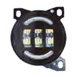Kenworth T660 Fog Light Black LED with Halo Ring Driver Side 