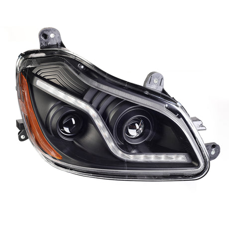 Kenworth T680 Headlight Assembly Black With LED DRL Driver Side 2013 - 2018
