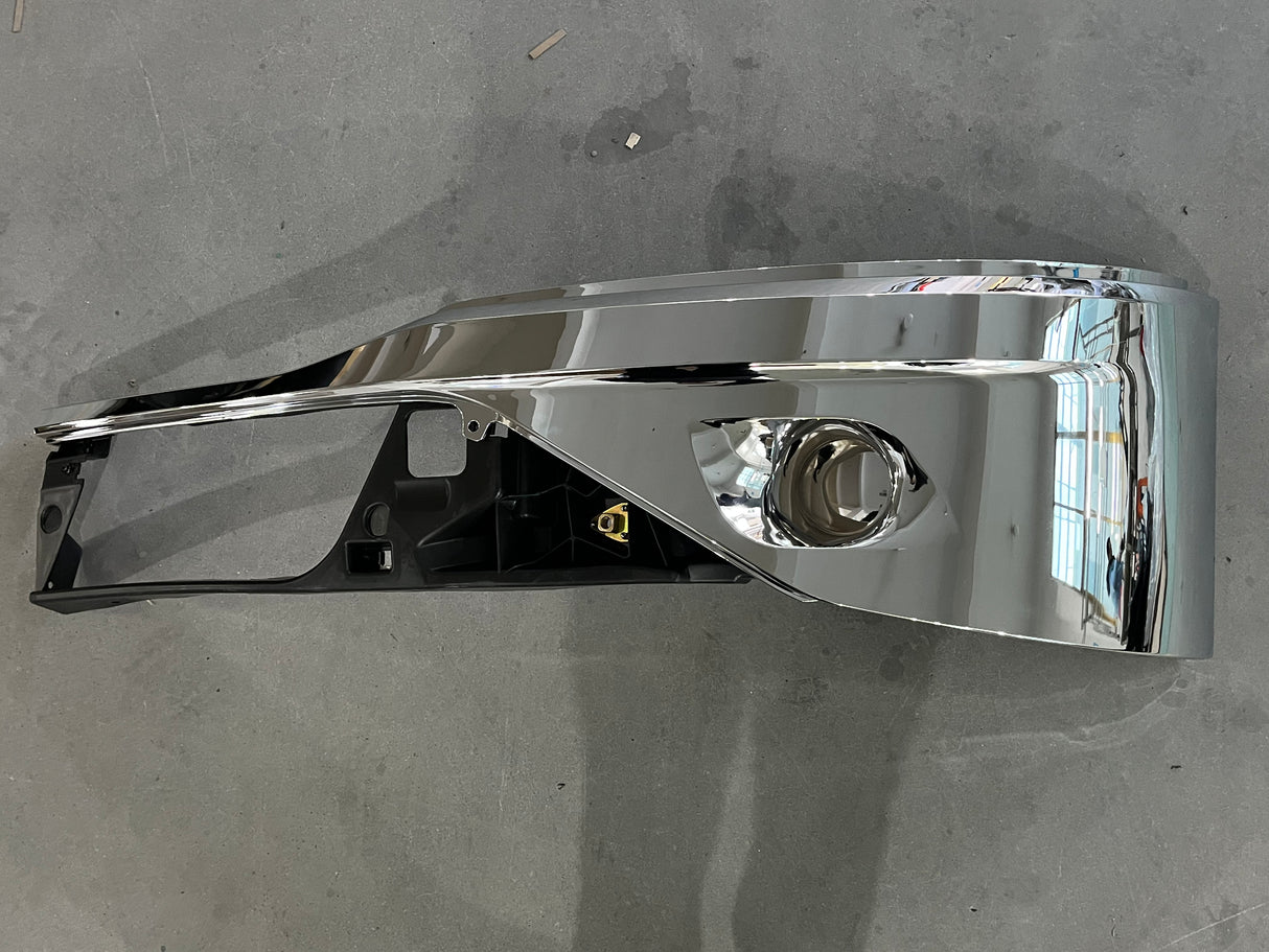 Kenworth T680 Chrome Bumper Corner Inner Without Hole Passenger Side 2022 and Newer