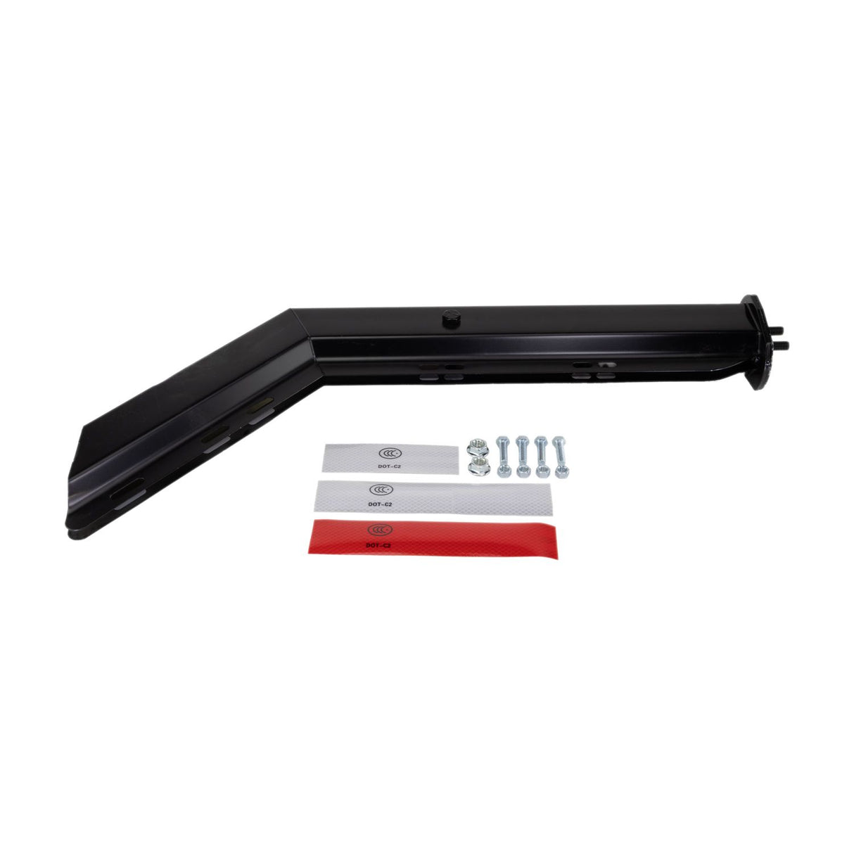 Mud Flap Hanger 30.25" Angled Black Left Hand or Right Hand W/1.125" Bolt Pattern