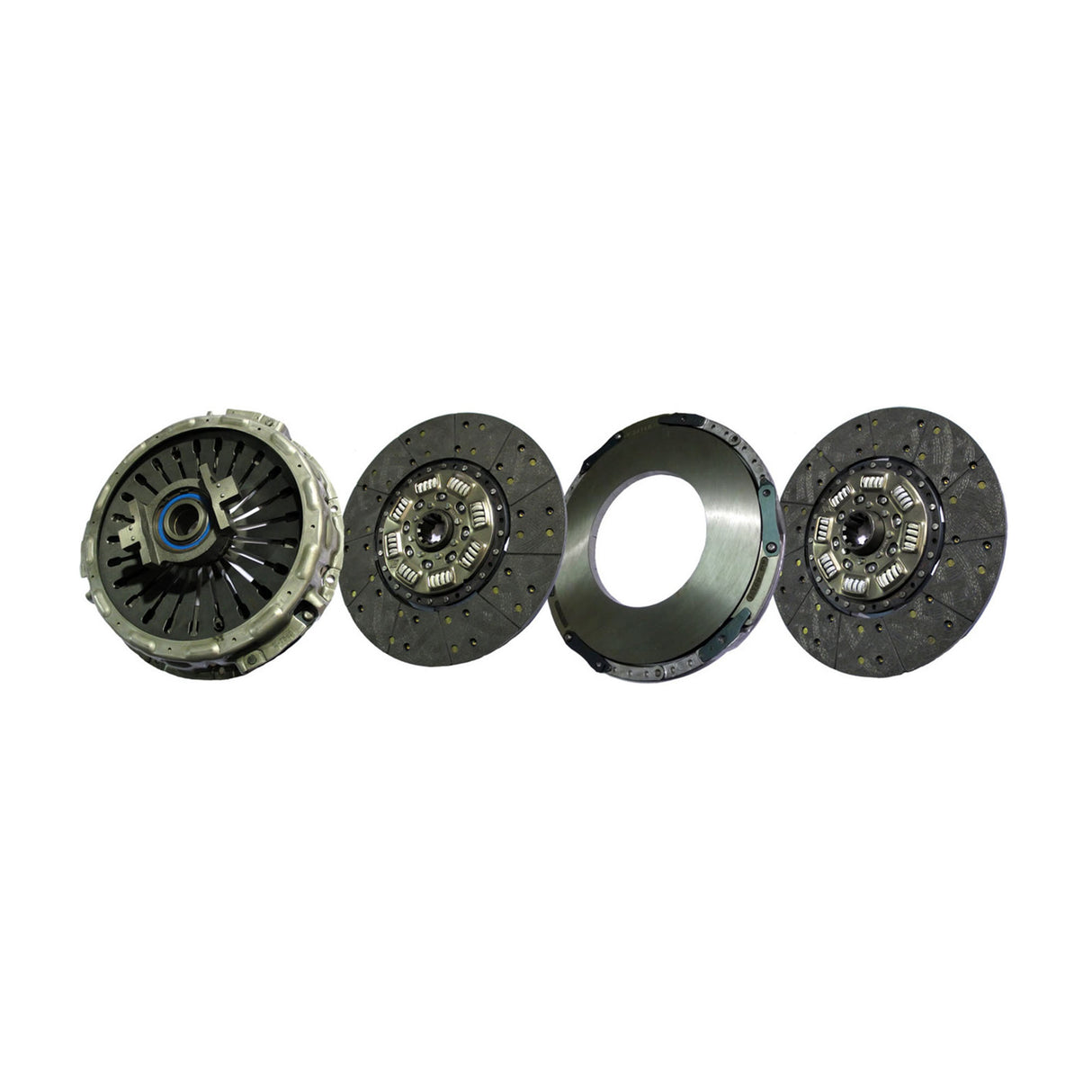 Clutch 365mm x 1-3/4” Stamped Steel, Two-Plate, Organic 8-Spring Sealed Bearing, Includes Positive Separator Pins 104202-5