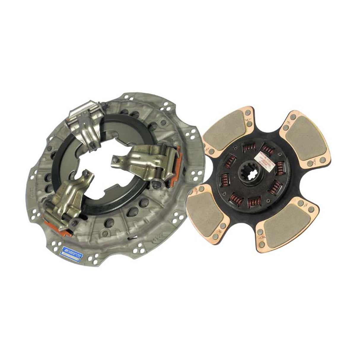 Clutch 310mm x 1-3/8" Stamped Steel, Single-Plate, Push-Type, 4-Paddle 8-Spring, 2400 Plate Load 400 Torque 107943-3